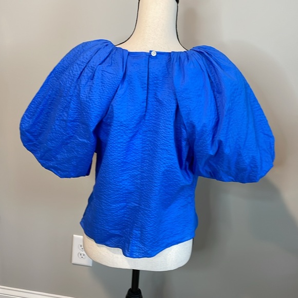 Frame Blue Gathered-Seam Top - Picture 10 of 16